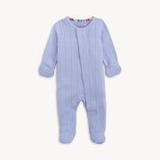 Pointelle Magnetic Footie - Wisteria