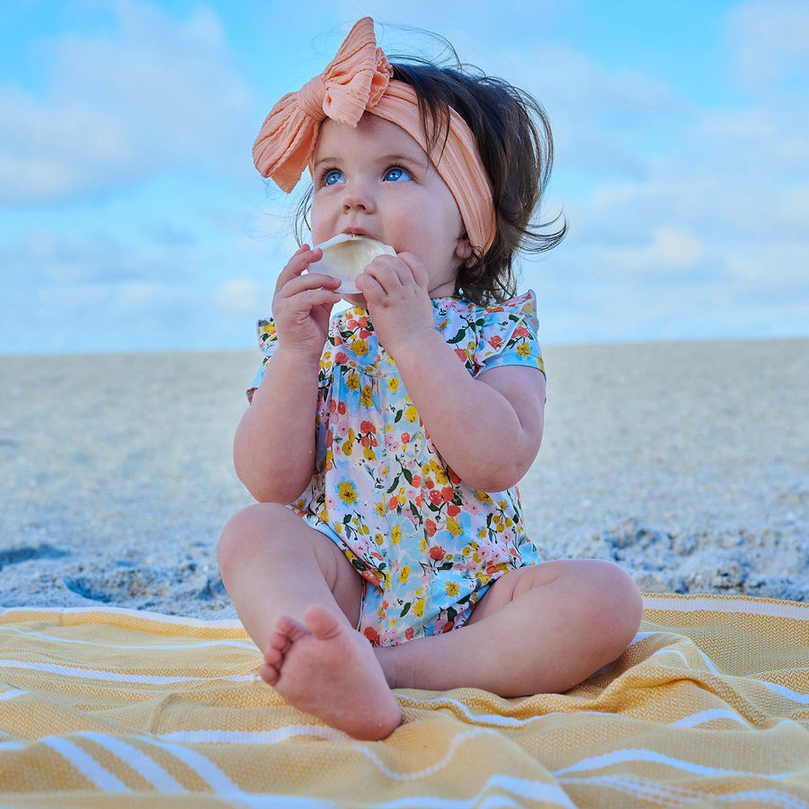 Modal Magnetic Flutter Sleeve Bubble Romper - Seraphina