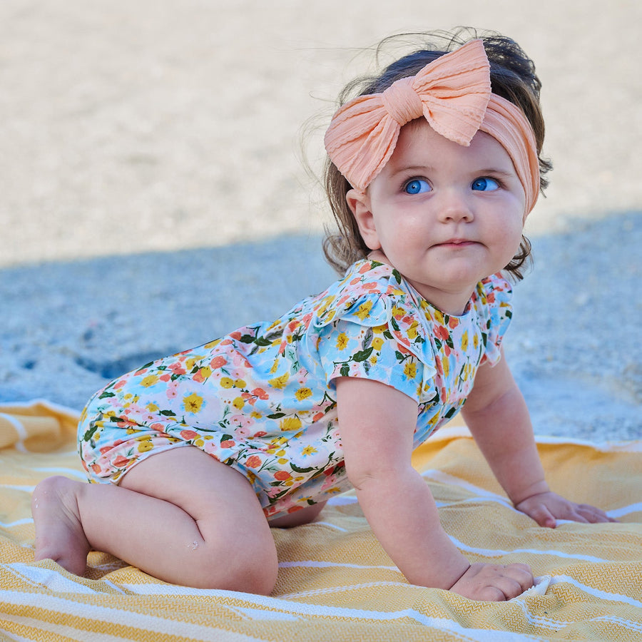 Modal Magnetic Flutter Sleeve Bubble Romper - Seraphina