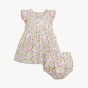 Modal Magnetic Dress & Diaper Cover Set - Bunny Blossom