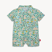 Modal Magnetic Polo Romper - Bunny Garden