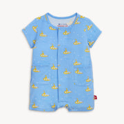 Modal Magnetic Pocket Short Romper - Dip Ship
