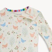 Organic Cotton Magnetic Long Sleeve Toddler Pajamas - Chicken Tender