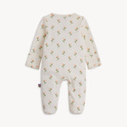 Organic Cotton Magnetic Footie - Floral Chicken Tender