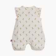 Organic Cotton Magnetic Romper - Floral Chicken Tender
