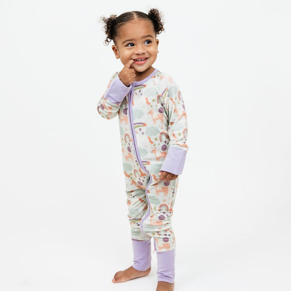 Bamboo Baby Convertible Romper - Magical Unicorns