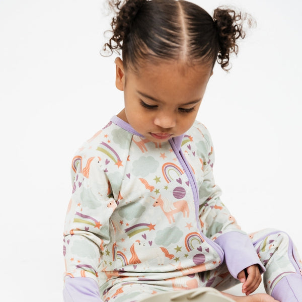 Bamboo Baby Convertible Romper - Magical Unicorns