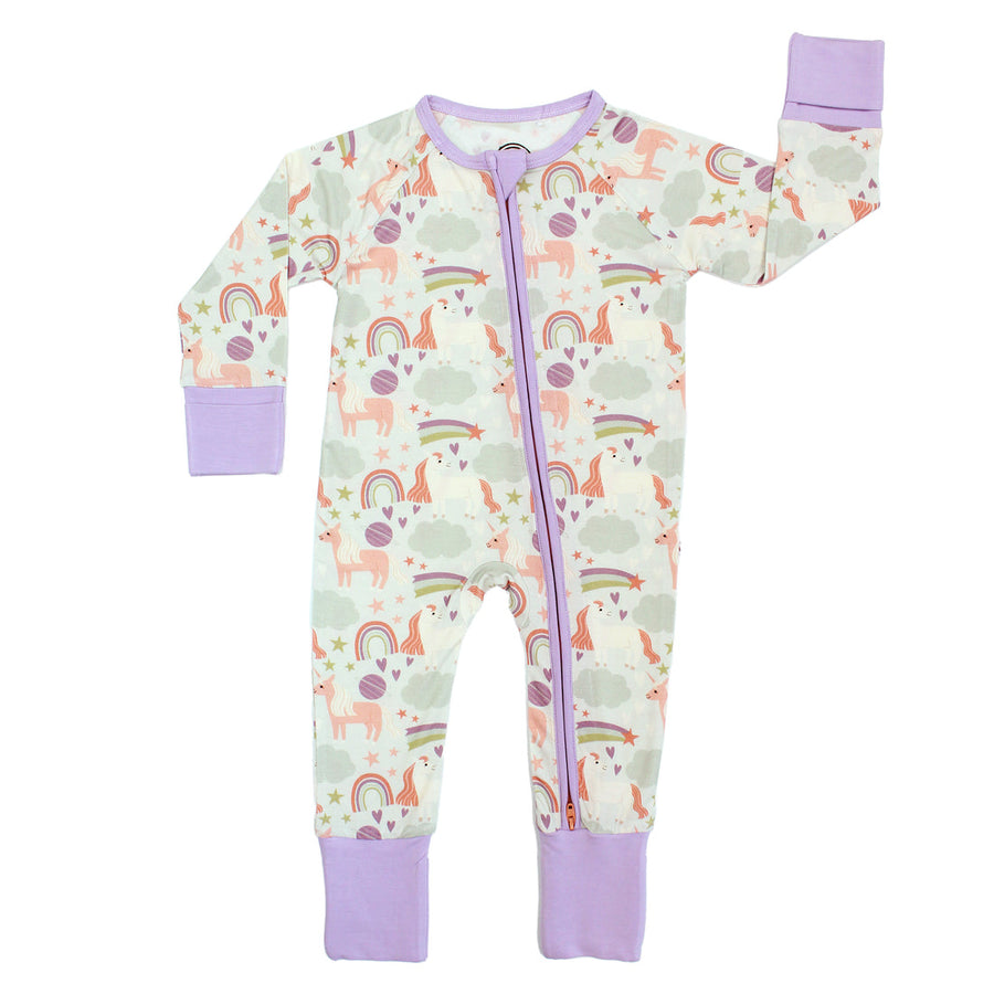 Bamboo Baby Convertible Romper - Magical Unicorns