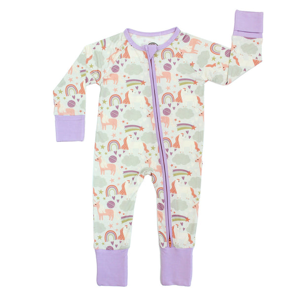 Bamboo Baby Convertible Romper - Magical Unicorns