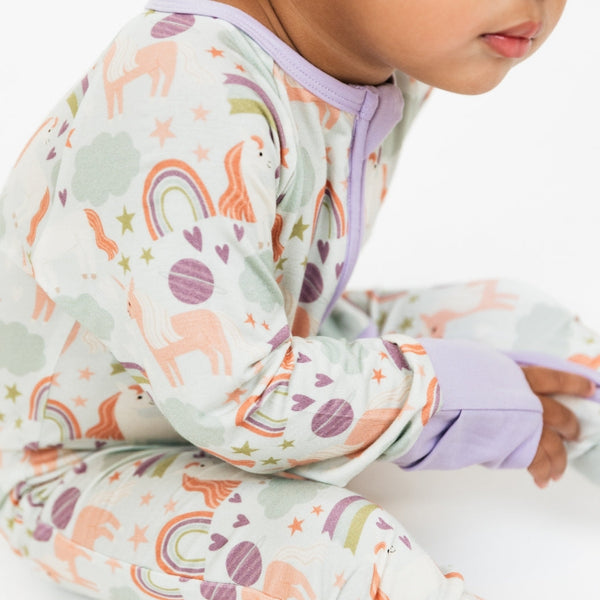 Bamboo Baby Convertible Romper - Magical Unicorns