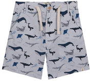 Mahalo Printed Shorts - Blue Whales