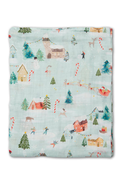 Muslin Swaddle - Merry and Bright
