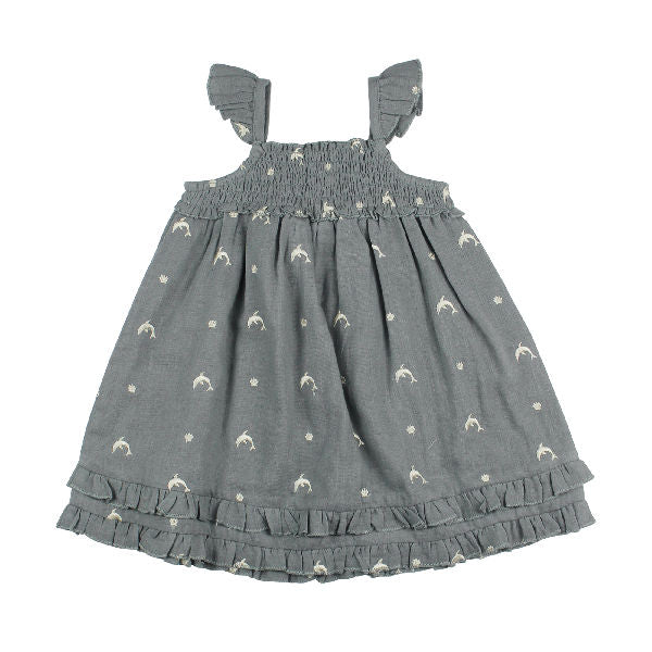 Organic Muslin Summer Dress - Moonstone Dolphin