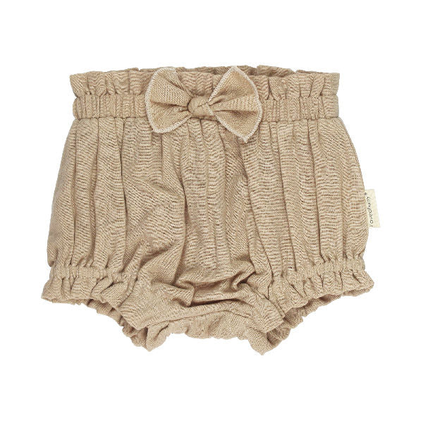 Organic Muslin Ruffle Bloomer - Oatmeal