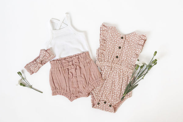 Organic Criss-Cross Bodysuit - White