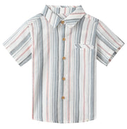 Newport Woven Shirt - Chambray/Neon Stripe
