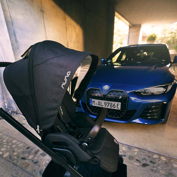 Nuna MIXX Next Stroller with Magnetic Buckle - Element (Carbon Black BMW Logo)