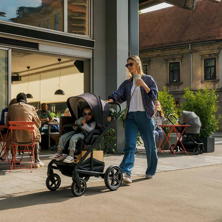 Nuna MIXX Next Stroller with Magnetic Buckle - Element (Carbon Black BMW Logo)