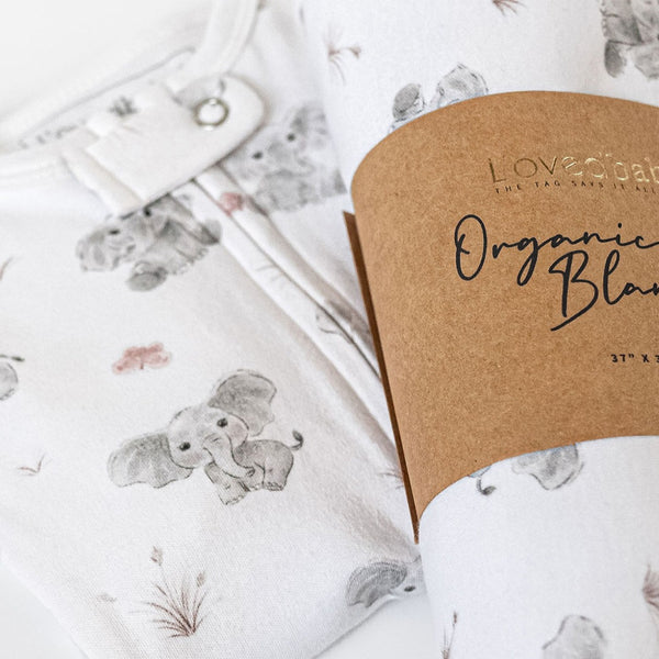 Organic Blanket - Baby Elephant