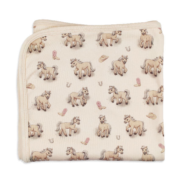 Organic Cotton Blanket - Blush Boots - Little Rodeo