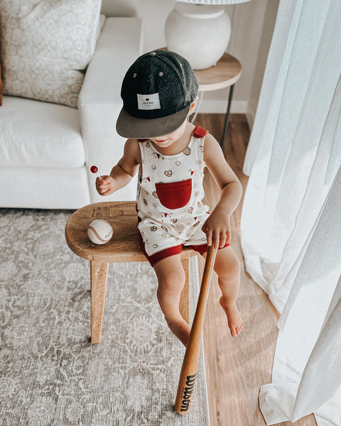 Organic Sleeveless Romper - Game Day