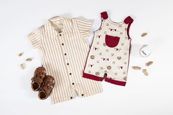 Organic Sleeveless Romper - Game Day