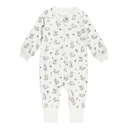 Organic Cotton Footless Zipper Romper - Honey Bunny