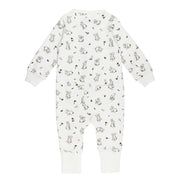 Organic Cotton Footless Zipper Romper - Honey Bunny