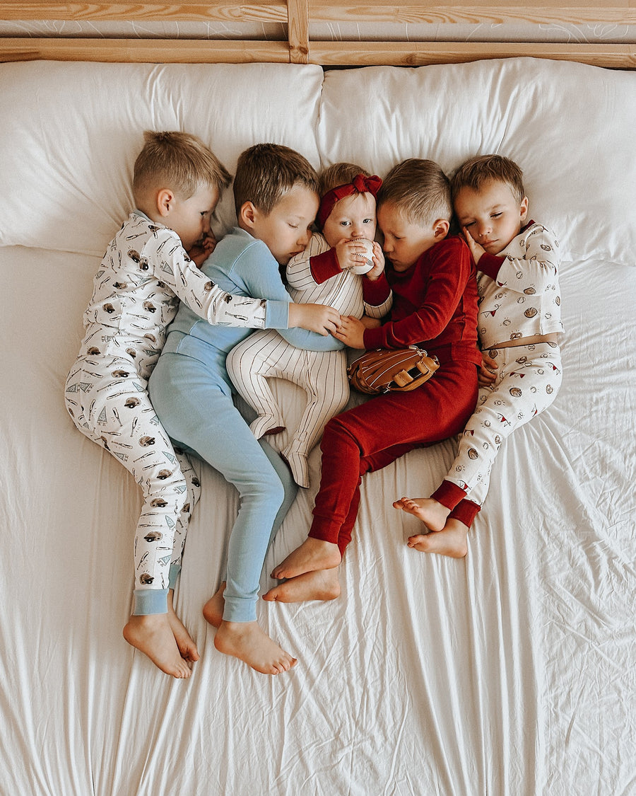 Kids Organic Long Sleeve Pajama Set - Let's Go