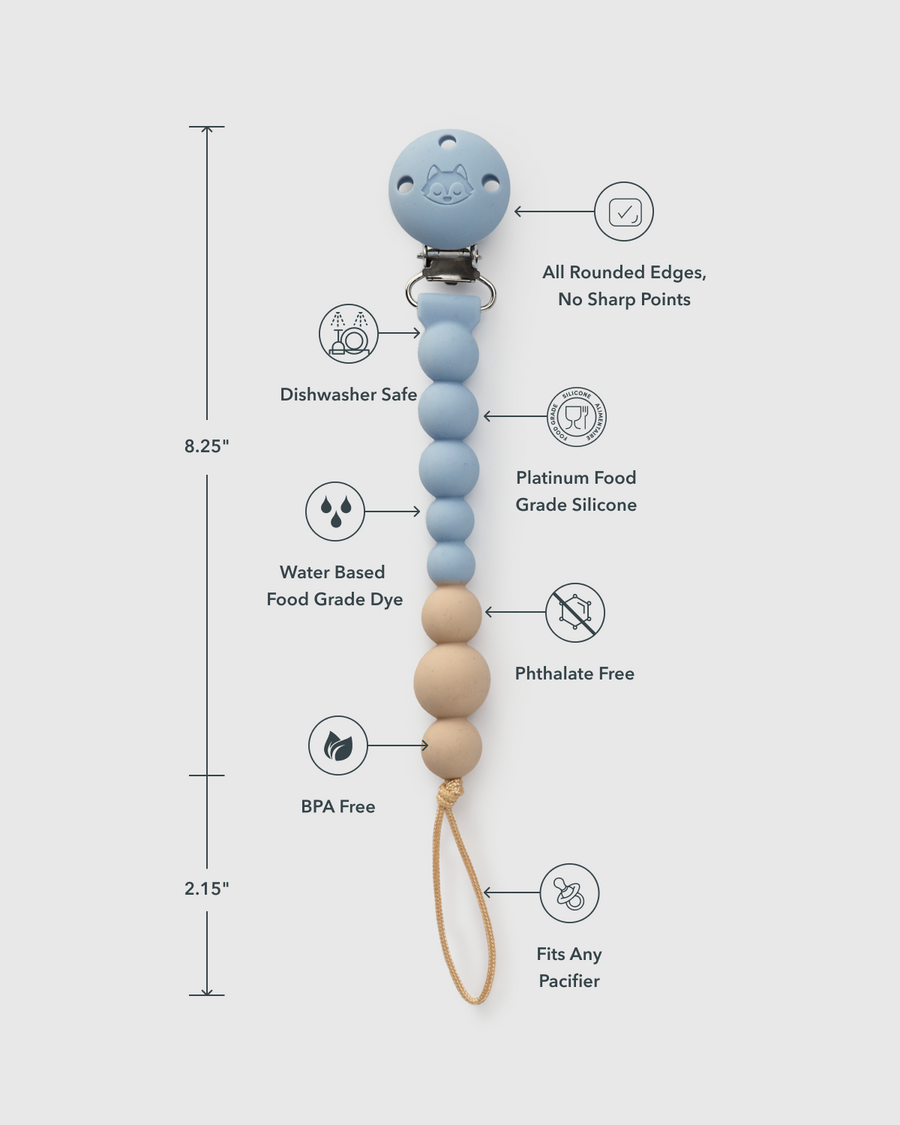 OneC™ Silicone Pacifier Clip - Various Colors
