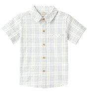 Newport Woven Shirt - Chambray/Cream Plaid