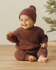 Chunky Knit Sweater - Cranberry