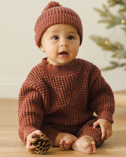 Chunky Knit Sweater - Cranberry