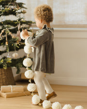 Velour Baby Dress -Forest