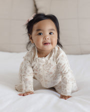Zipped Long Sleeve Sleeper - Floral Vine