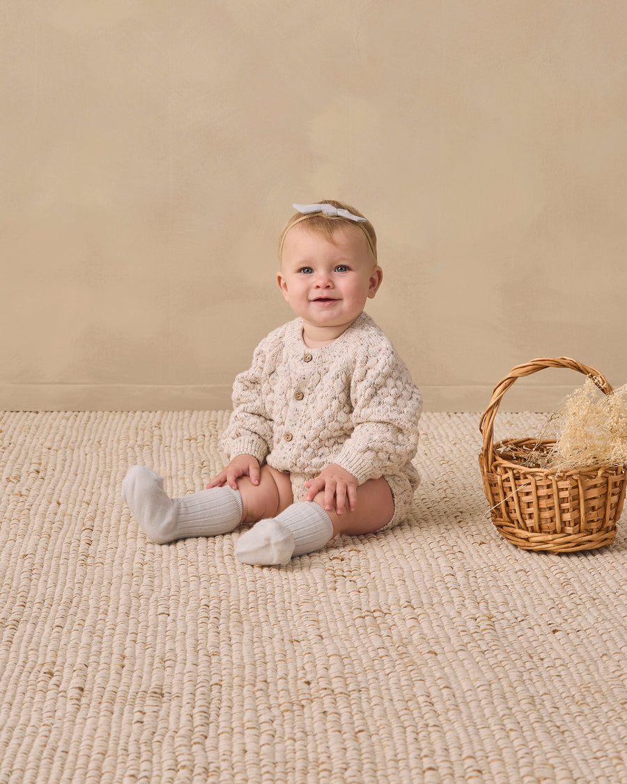 Bubble Knit Cardigan - Natural Confetti
