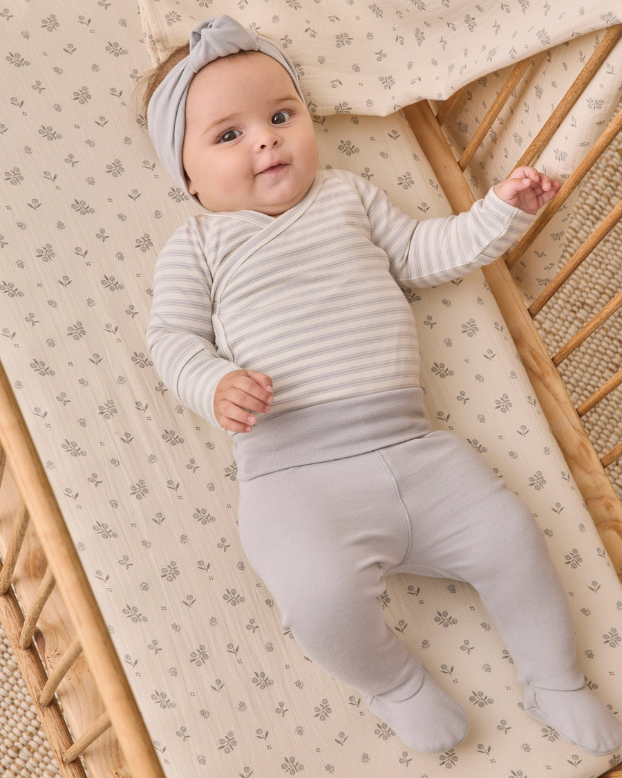 Side Snap Bodysuit and Pant Set - Cloud Stripe