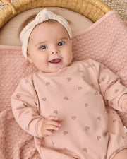 Crewneck Bubble Romper - Hearts