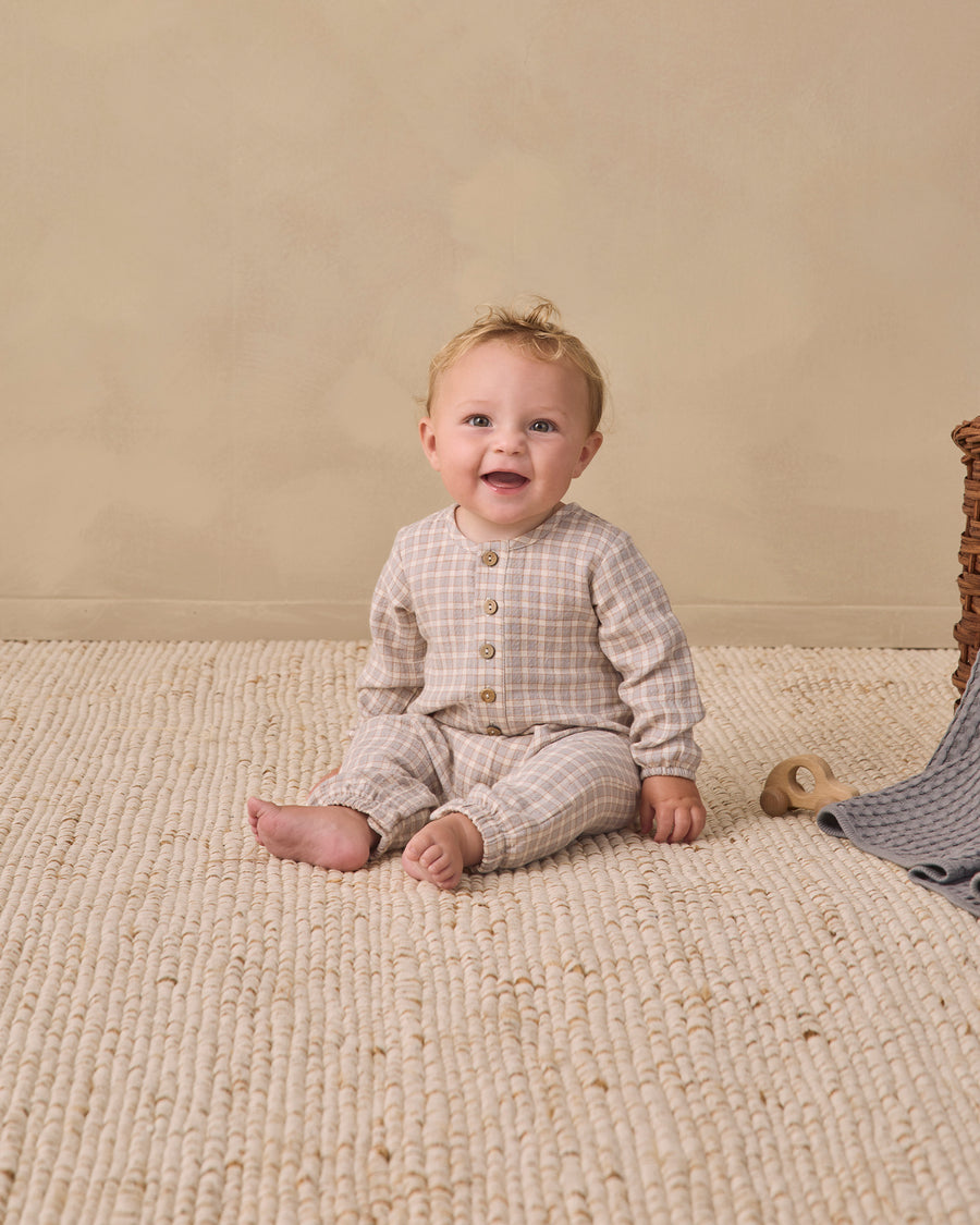 Woven Jumpsuit - Blue Gingham