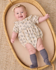 Collared Romper - French Floral