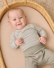 Side Snap Bodysuit and Pant Set - Laurel Stripe