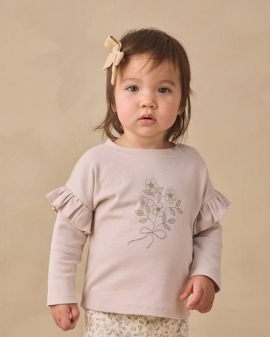 Ruffle Long Sleeve Tee - Fleur