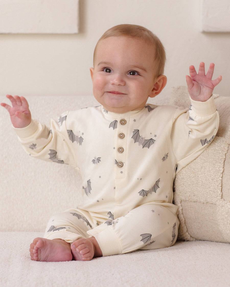 Relaxed Fleece Jumpsuit - Baby Bats