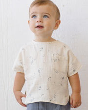 Woven Boxy Top - Space