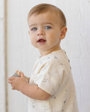 Woven Boxy Top - Space