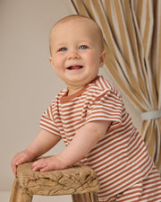 Boxy Pocket Tee and Short Set - Poppy Stripe