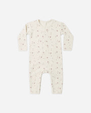 Ribbed Baby Jumpsuit - Fall Ditsy