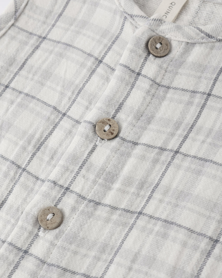 Woven Jumpsuit - Blue Plaid