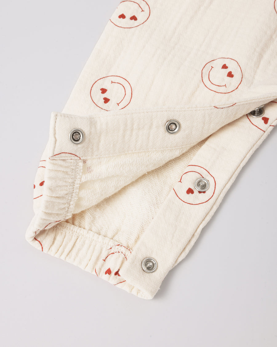 Woven Jumpsuit - Heart Eyes