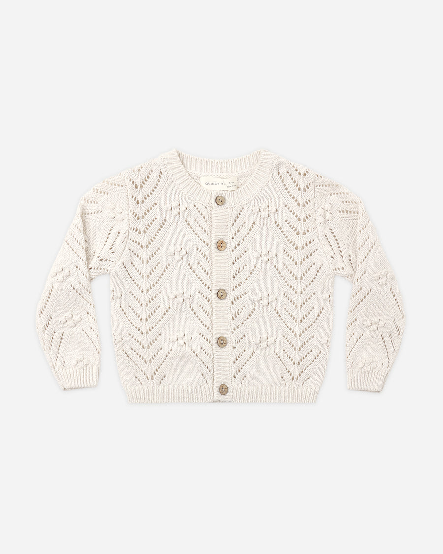 Knit Cardigan - Heathered Oatmeal